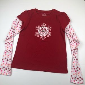 Girls xl 14/16 Christmas holiday tee like new